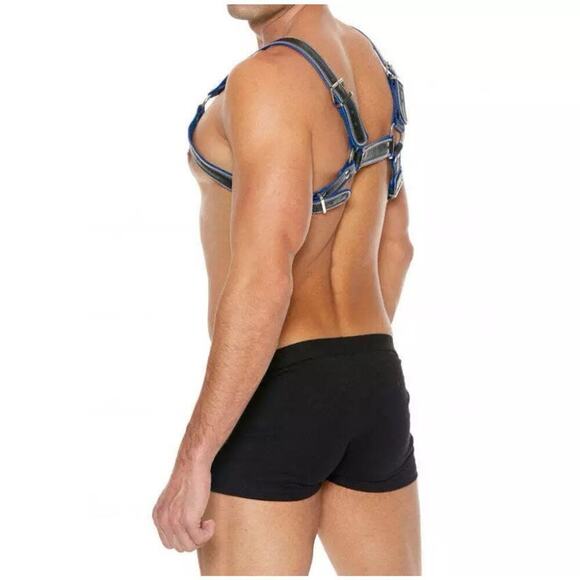 🦋B2G1🦋SHOTS-UOMO Genuine Leather Z Series D-Ring Bulldog Chest Harness | L/XL | - Picture 5 of 8